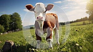 pasture cute cow