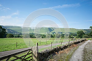 Pasture landscape in the Peak district England