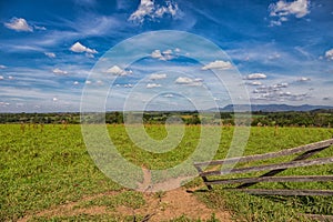 Pastureland in Paraguay overlooking the Ybytyruzu Mountains.