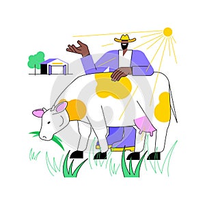 Pastures isolated cartoon vector illustrations.