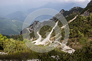 pasubio mountain in the alps