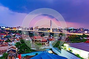 Pasupati Bridge or Pasupati Overpass in Bandung, West Java, Indonesia