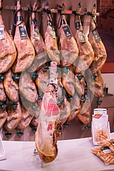 Pata negra prized spanish ham saragossa spain