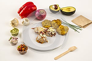 The patacÃÂ³n, tostÃÂ³n, tachino or frito is a food based on fried flattened pieces photo