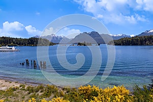 Patagonia, Bariloche. Island Isla Victoria and Arrayanes forest scenic landscape