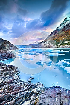 Grey Glacier, Patagonia, Chile photo