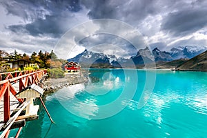 Pehoe Lake, Torres del Paine, Patagonia, Chile photo