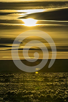 Patagonia Landscape Sunset Scene, Argentina