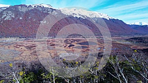 Patagonia landscape. Ushuaia Tierra del Fuego. Patagonia Argentina.