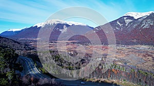 Patagonia landscape. Ushuaia Tierra del Fuego. Patagonia Argentina.