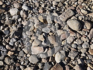 A Patagonian rocky river bed