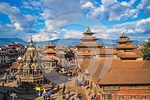 Scenery of Patan Durbar Square at Kathmandu, Nepal photo