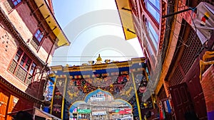 PATAN, NEPAL - April 13, 2018: Patan, ancient city in Kathmandu Valley.