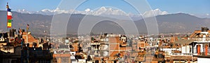 Patan or Pathan and Kathmandu city, Himalayas mountains photo