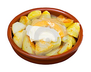 Patatas bravas in clayware