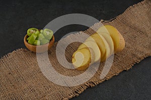 Patato on dark background stock photo