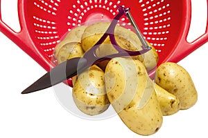 Patatoes in strainer