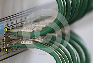 Patch panel cables for connecting to broadband internet