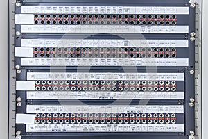 Patch panel that is equipped for broadcast.