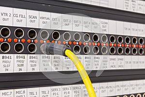 Patch panel that is equipped for broadcast.