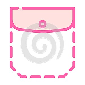 patch pocket with welt top and flap color icon vector illustration photo