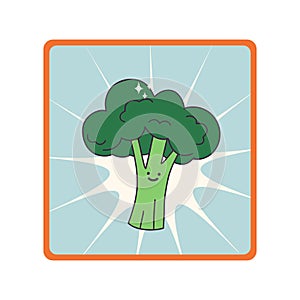 patch sticker cute baby broccoli