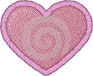 Patch Work of abstract heart badge shape