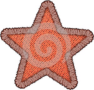 Patch Works of abstract star shape badge