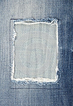 Patched jeans detail