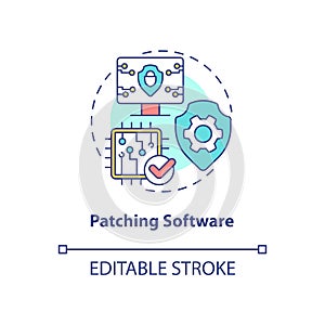 Patching software concept icon