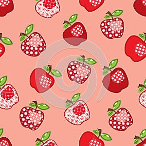 Patchwork apple seamless
