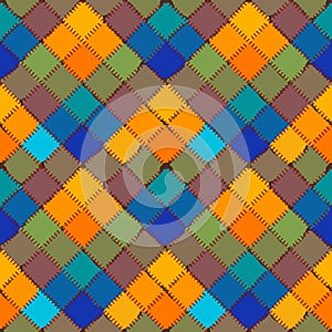 Patchwork background Seamless vector pattern