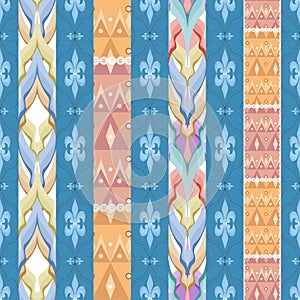 Patchwork design seamless pattern ornament pastel colors background