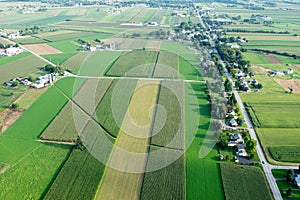 Patchwork Farmland Aerial