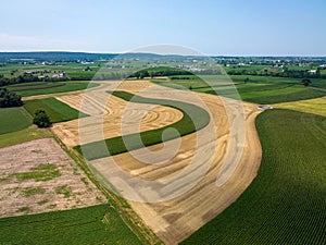 Patchwork Fields Aerial