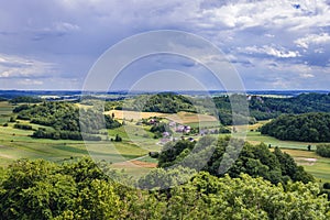 Patchwork landscape in Poland