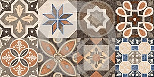 Patchwork moroccan, mosaic motif tiles design stone marble
