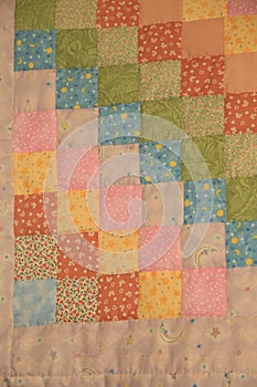 Patchwork multicolored Pastel Amish Handmade Quilts1