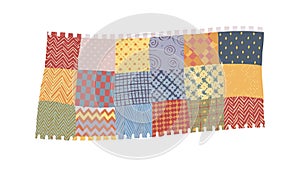 Patchwork Quilt Texture Colorful, vector design Generative AI