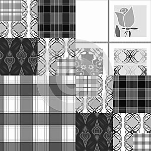 Patchwork seamless pattern ornament background