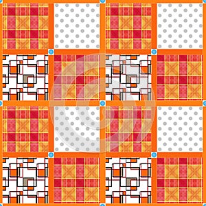 Patchwork seamless pattern ornament design background