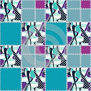 Patchwork seamless pattern ornament design background