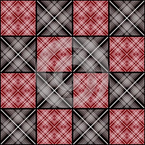Patchwork seamless retro checkered pattern
