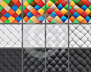 Patchwork set seamless patterns