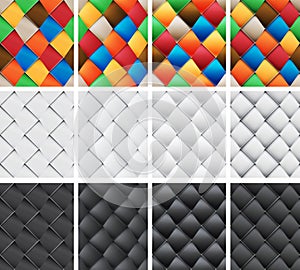 Patchwork set seamless patterns