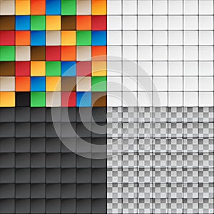 Patchwork set seamless patterns