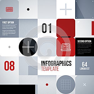 Patchwork square template in modern business style