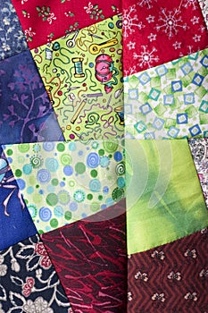 Patchwork squares for quilt
