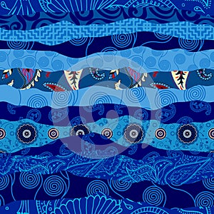 Patchwork textile pattern. Seamless quilting design background.