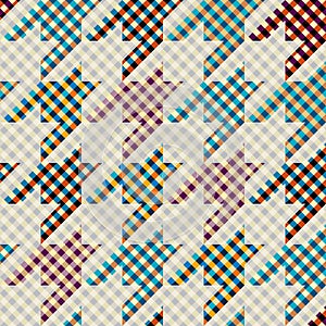 Patchwork textile pattern. Seamless quilting design background.